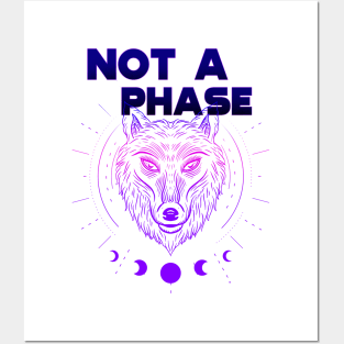 Bisexual Wolf LGBT Not a PHase Posters and Art